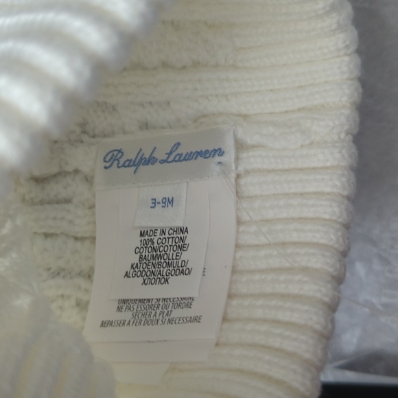 Hat and booties white RL - Picture 5 of 5